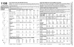 Simplicity Pattern 1108 Misses' Kimono's In Different Styles -Jaycotts Shop 1108 env back