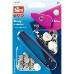 Prym 390117 Pack Of 6 Pearl Press Fasteners 12mm Jersey