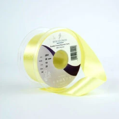 Berisfords Satin Ribbon, Pale Lemon