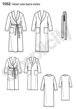 Simplicity Pattern 1562 Cozy Robes For The Entire Family -Jaycotts Shop 1562 FBV