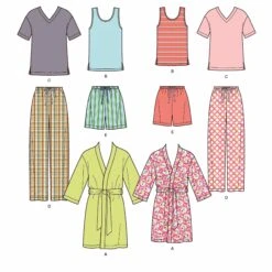 Simplicity Pattern 1563 Misses', Men's Teens' Sleepwear
