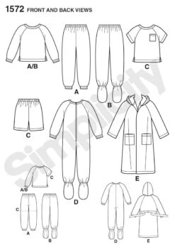 Simplicity Pattern 1572 Toddlers' And Child's Sleep Shirt -Jaycotts Shop 1572 FBV