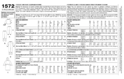 Simplicity Pattern 1572 Toddlers' And Child's Sleep Shirt -Jaycotts Shop 1572 env back