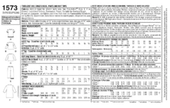 Simplicity Pattern 1573 Toddlers' And Child's Robe, Pants -Jaycotts Shop 1573 env back