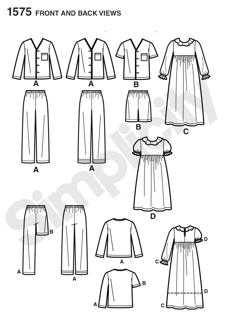 Simplicity Pattern 1575 Child's, Girls' And Boys' Lounge-gown 6 Simplicity Pattern 1575 Child's, Girls' And Boys' Lounge-gown - Image 6