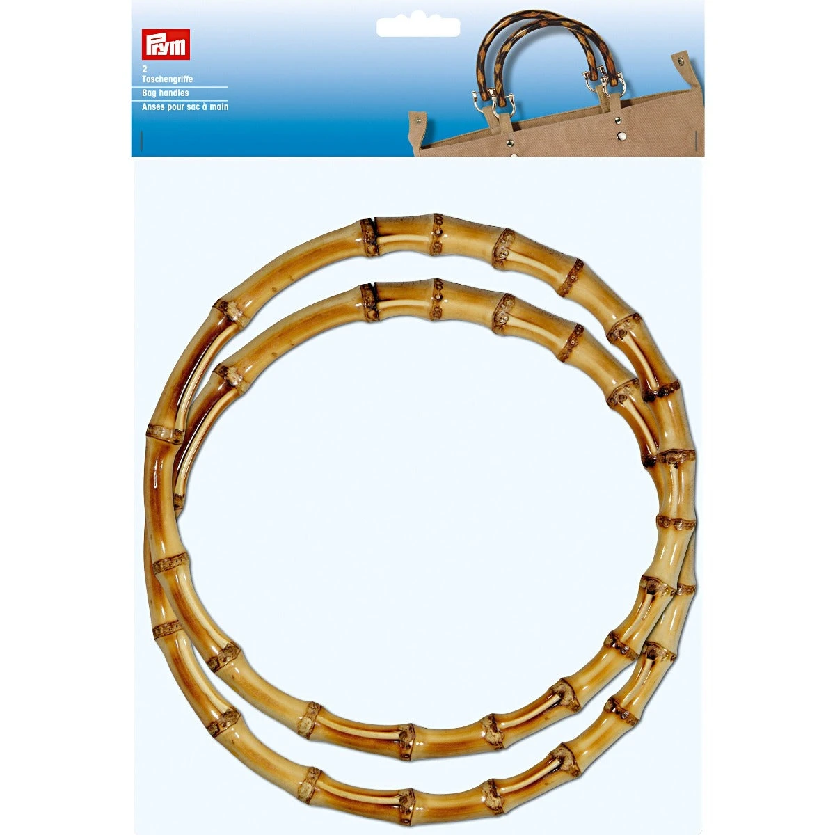 Prym Bamboo Bag Handles, Keiko 1 Prym Bamboo Bag Handles, Keiko