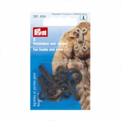 Prym SET OF 3 Fur Hooks And Eyes (Faux Fur)