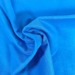 Premium Organic Cotton Solid Fabric, Bright Blue