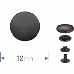 Prym 390339 Pack Of 10 Black Press Fasteners 12mm Medium -Jaycotts Shop 390339c