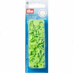 Prym Colour Snaps, Apple Green In Packs Of 30