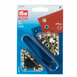 Prym Gold Metal Eyelets, Non-Sew
