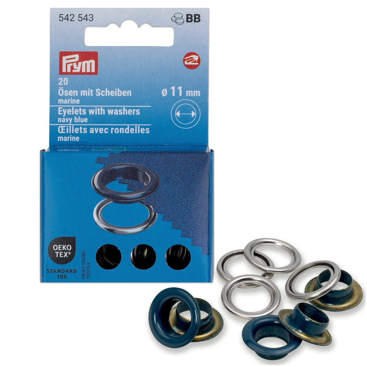 Prym Colour Eyelets 11mm | Packs Of 20 4 Prym Colour Eyelets 11mm | Packs Of 20 - Image 4