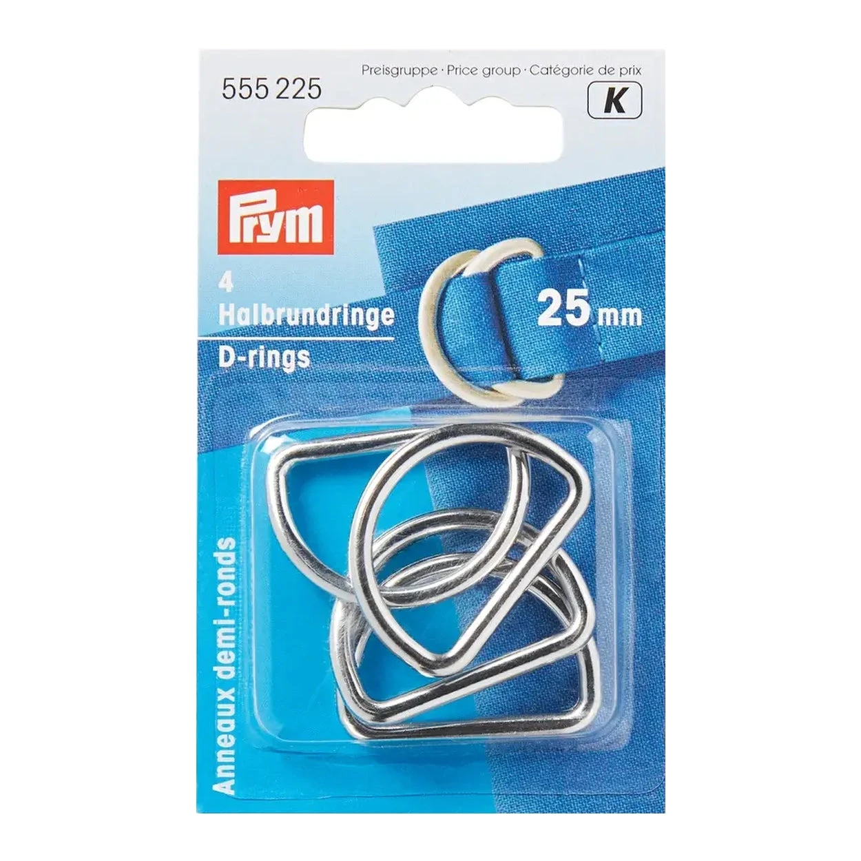 Prym Metal D Rings In Silver Colour 1 Prym Metal D Rings In Silver Colour