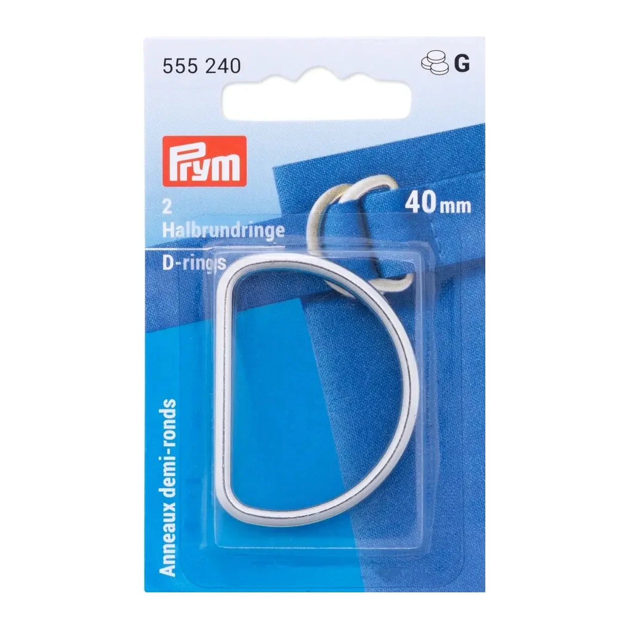 Prym Metal D Rings In Silver Colour 5 Prym Metal D Rings In Silver Colour - Image 5