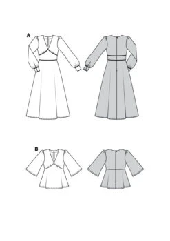 Burda Style Pattern 6040 Ladies Outerwear Dress / Blouse -Jaycotts Shop 6040 M