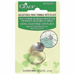 Clover Adjustable Ring Thimble With Plate