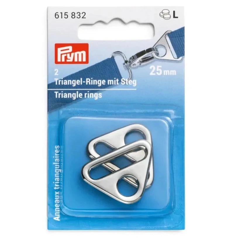 Prym Silver Triangle Loops For Bag Straps 1 Prym Silver Triangle Loops For Bag Straps
