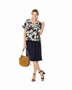 Burda 6243 Top With Boxy Shape Sewing Pattern