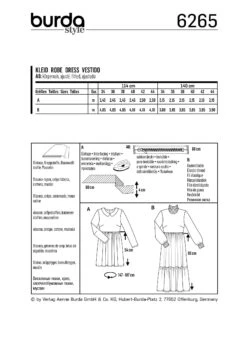 Burda 6265 Dress Sewing Pattern -Jaycotts Shop 6265 burda