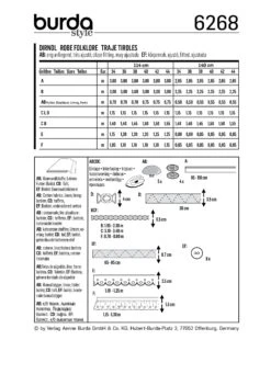Burda 6268 Dirndl Dresses Sewing Pattern -Jaycotts Shop 6268 burda