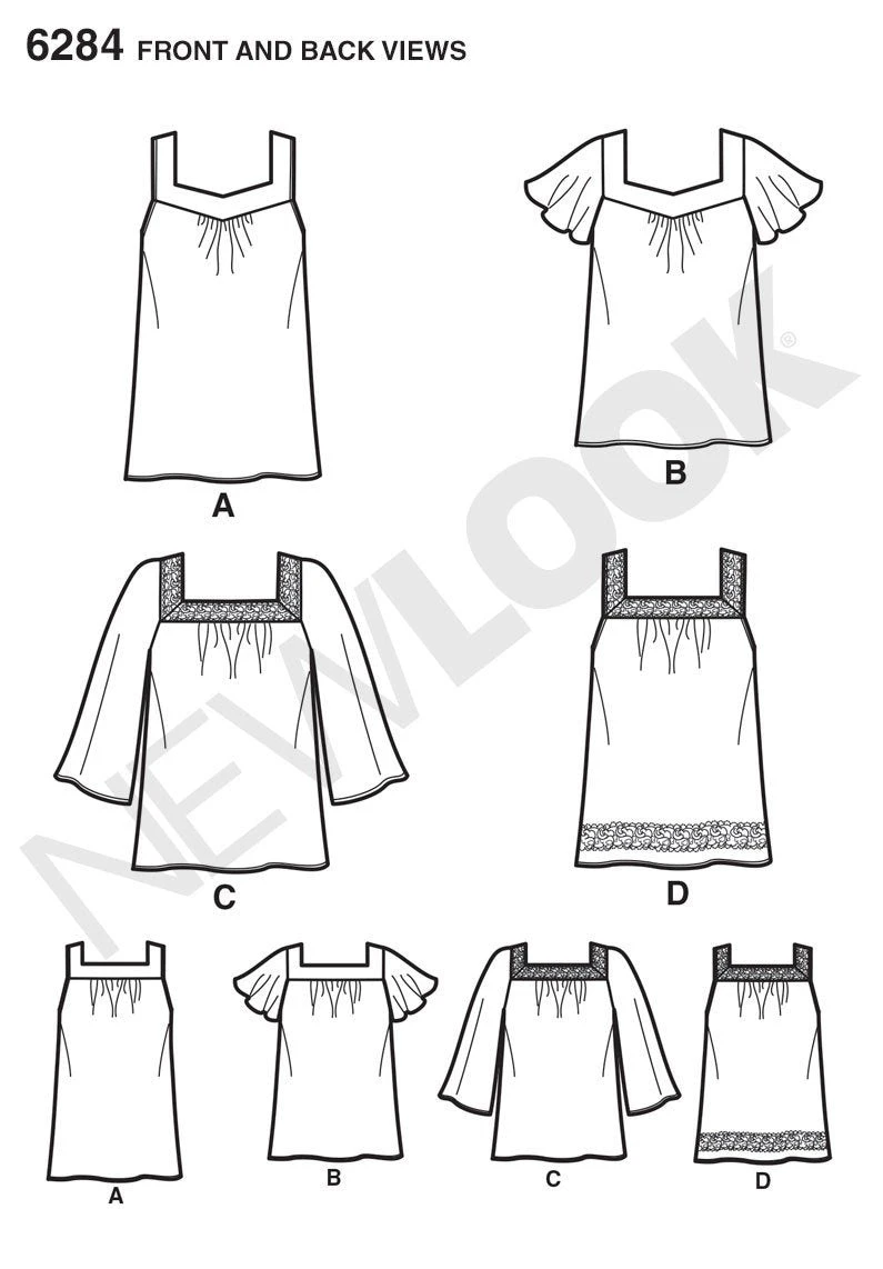 New Look NL6284 Misses' Pullover Top In 2 Lengths 4 New Look NL6284 Misses' Pullover Top In 2 Lengths - Image 4