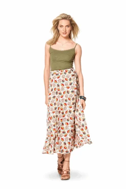 Burda 6340 Misses' Wrap Skirt Sewing Pattern