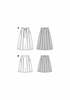 Burda 6341 Inverted Pleat Skirt Sewing Pattern -Jaycotts Shop 6341 M