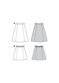Burda 6342 Side Pleat Skirt Sewing Pattern -Jaycotts Shop 6342 M