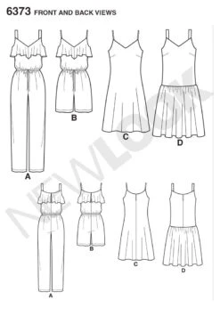 New Look NL6373 Misses' Jumpsuit Or Romper And Dresses -Jaycotts Shop 6373 FBV