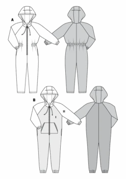 BD6397 Unisex Hooded Jumpsuit Pattern -Jaycotts Shop 6397 M