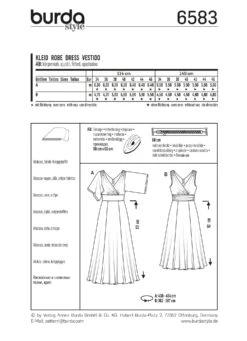 Burda Style 6583 Dress Pattern 7 Burda Style 6583 Dress Pattern -Jaycotts Shop 6583 back envelope EU