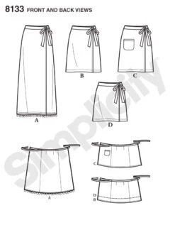 Simplicity Pattern 8133 Learn To Sew Skirt Pattern For Miss 9 Simplicity Pattern 8133 Learn To Sew Skirt Pattern For Miss -Jaycotts Shop 8133 FBV