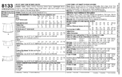 Simplicity Pattern 8133 Learn To Sew Skirt Pattern For Miss 8 Simplicity Pattern 8133 Learn To Sew Skirt Pattern For Miss -Jaycotts Shop 8133 env back