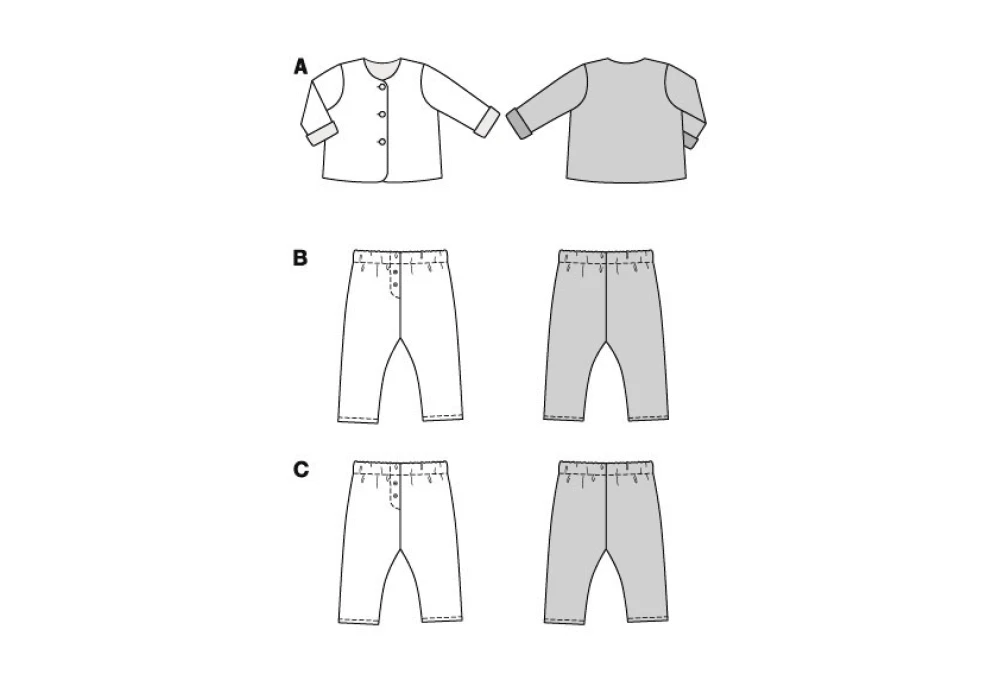 Burda Sewing Pattern 9231 Babies' Coordinates 5 Burda Sewing Pattern 9231 Babies' Coordinates - Image 5