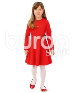 Burda 9379 Girl's Dress Pattern -Jaycotts Shop 9379 C 090