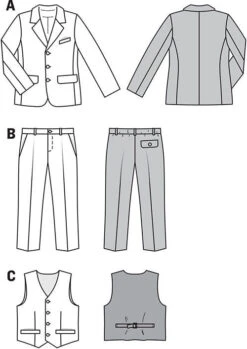 Burda 9443 Boys' Suit Sewing Pattern -Jaycotts Shop 9443 M