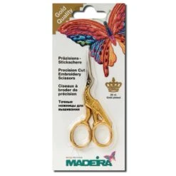 Madeira Gold Stork Handle Embroidery Scissors 9cm