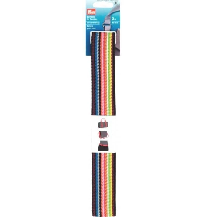 Prym Bag Strap Webbing For Bags - Rainbow 1 Prym Bag Strap Webbing For Bags - Rainbow