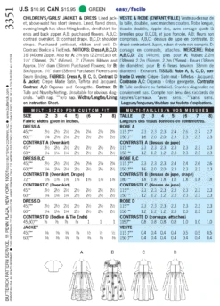 Butterick 3351 Girls' Bridesmaids Jacket And Dress Pattern | Easy -Jaycotts Shop B3351 1