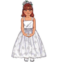 Butterick 3351 Girls' Bridesmaids Jacket And Dress Pattern | Easy -Jaycotts Shop B3351d