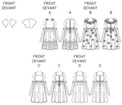 Butterick 3351 Girls' Bridesmaids Jacket And Dress Pattern | Easy -Jaycotts Shop B3351dg
