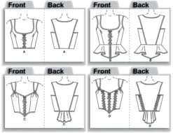 Butterick 4669 Misses' Historical Corsets Pattern -Jaycotts Shop B4669dg
