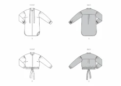 Burda Style Sewing Pattern 5723 Misses' Blouse -Jaycotts Shop B5723 line art