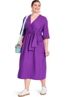 Burda Style Sewing Pattern 5724 Misses' Wrap Midi Dress -Jaycotts Shop B5724 01