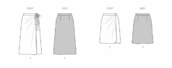 Burda Style Sewing Pattern 5725 Misses' Wrap Skirt -Jaycotts Shop B5725 line art