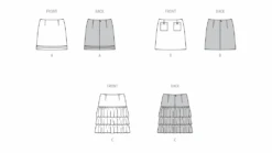 Burda Style Sewing Pattern 5726 Misses' Skirt -Jaycotts Shop B5726 line art