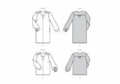 Burda Style Pattern 5783 Misses' Dress And Blouse -Jaycotts Shop B5783 line art