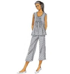 Butterick 5792 Misses' Nightwear Pattern Top, Gown And Pants 13 Butterick 5792 Misses' Nightwear Pattern Top, Gown And Pants -Jaycotts Shop B5792a