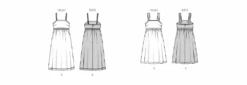 Burda Style Pattern 5821 Misses' Dress -Jaycotts Shop B5821 line art