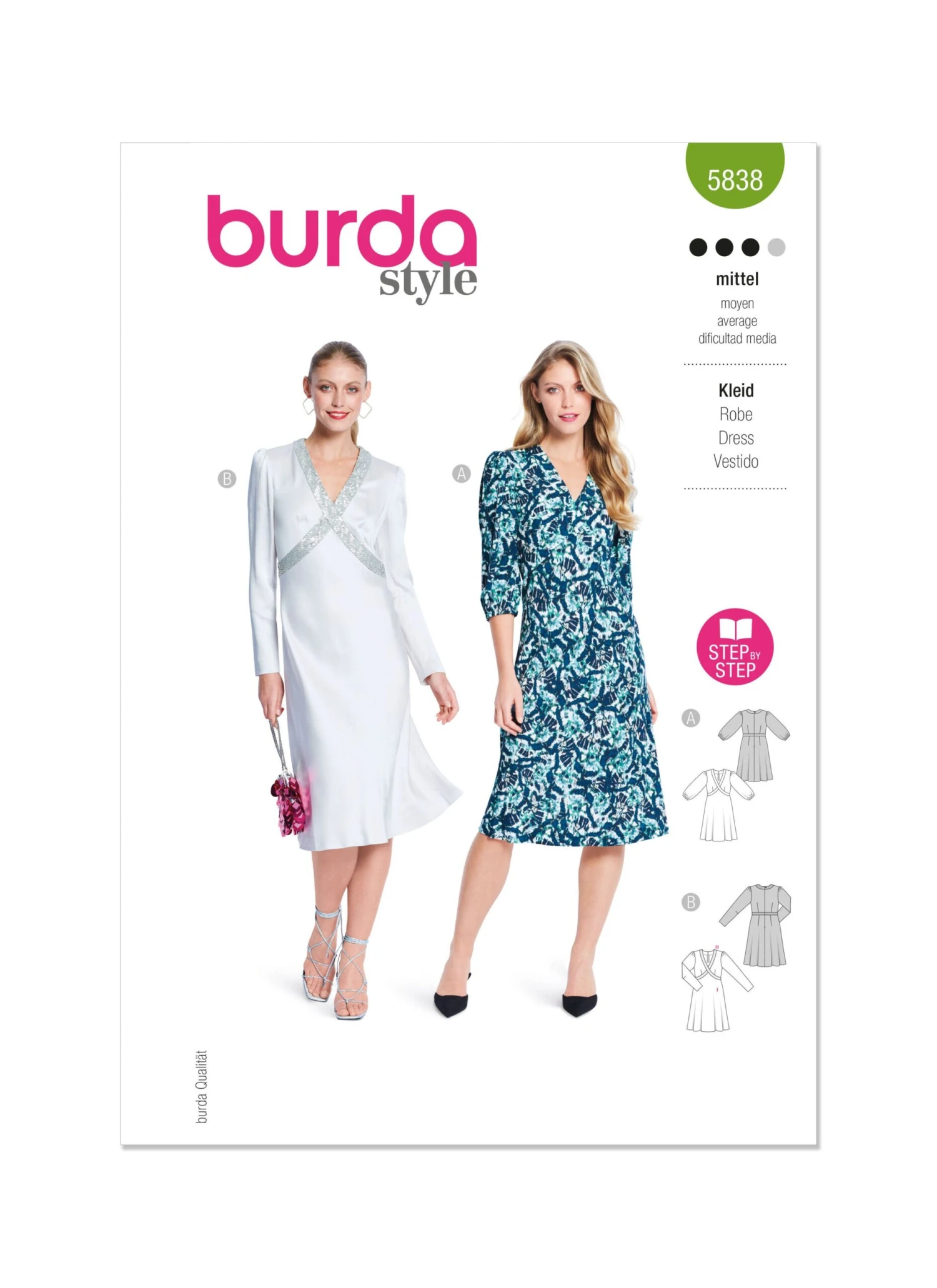 Burda Style Pattern 5838 Misses' Dress 2 Burda Style Pattern 5838 Misses' Dress - Image 2